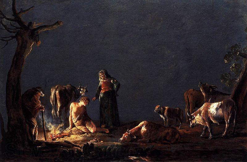 Leonaert Bramer Peasants by a Fire Germany oil painting art